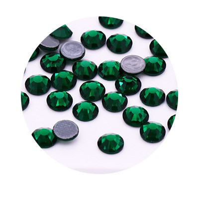 Cristale Sticla Hot-Fix, SS10/SS12/SS16/SS20/SS30, Verde Imperial, (1440bucati/pachet-288bucati/pachet)