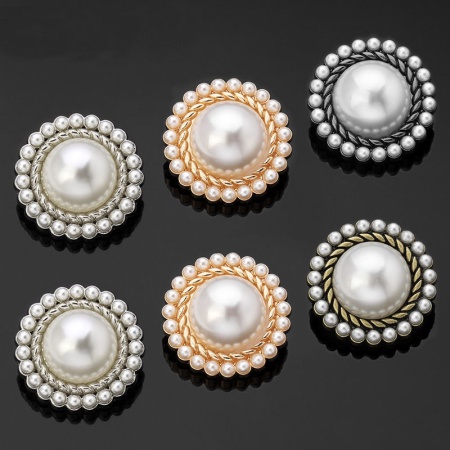 Pearl Decorative Buttons, 15/26MM (5 pcs/set)