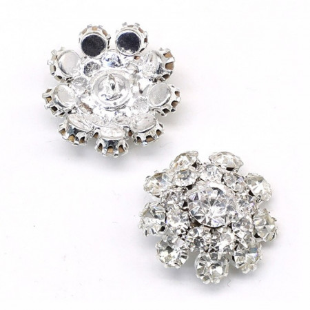 Rhinestones Buttons, 22 mm