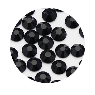 Cristale Sticla Hot-Fix, SS10/SS12/SS16/SS20/SS30, Negru Intens, (1440bucati/pachet-288bucati/pachet)