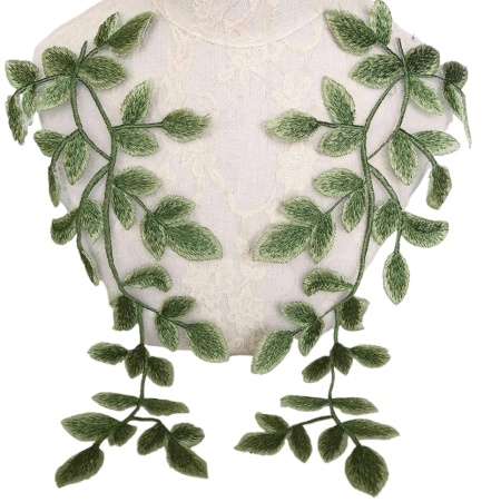 Embroidered Leaf Applications (2 pieces/set)
