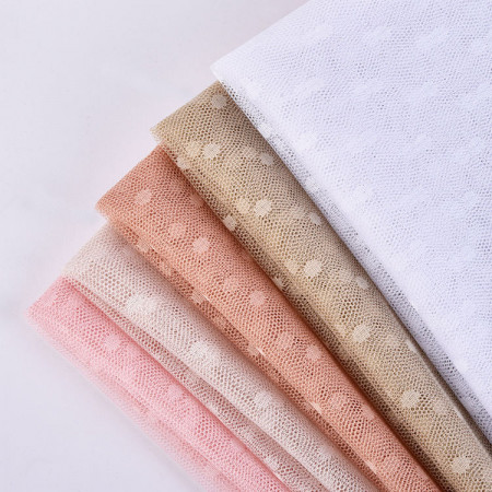 Embroidered Tulle Net with Polka Dots, 150cm