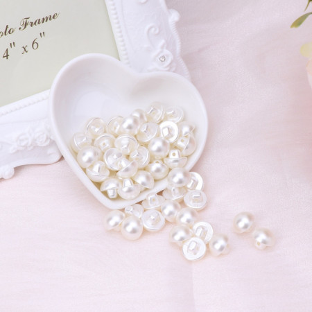 Pearl buttons, 9mm, (50 pieces/set)