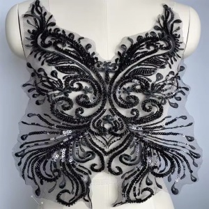 Bead Embroidered Applique, 40x31 cm - Img 2