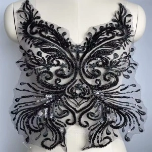 Bead Embroidered Applique, 40x31 cm - Img 2