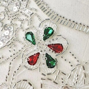 Beads and Crystals Necklace, 35x26 cm - Img 2