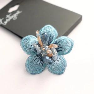 Decorative Embroidered Flowers, 4cm (2 Pieces/Set) - Img 6