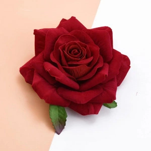 Decorative Velvet Roses, 10 cm (5 pieces/set) - Img 3