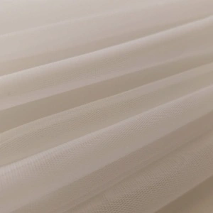 Elastic Tulle Fabric, Width 3m, Ivory - Img 2