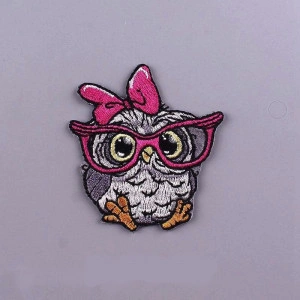 Embroidered Thermo Adhesive Owl Applique