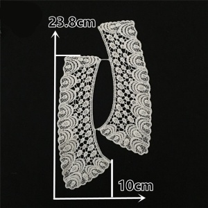 Embroidered White Collar, 24 x 10 cm - Img 2
