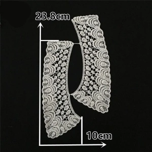 Guler Alb Brodat, 24 x 10 cm - Img 2