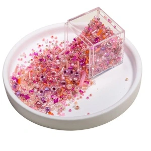 Margele tubulare mixte Miyuki Roz (5g)