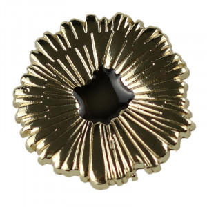 Metal Buttons Flower, Gold, 18/25mm (2 pcs/set) - Img 1