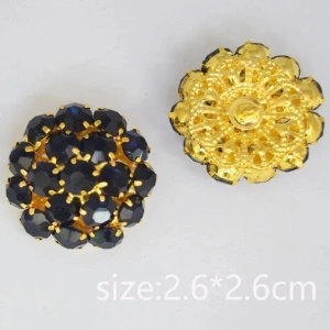 Nasturi Eleganti cu Cristale, 23mm (5 bucati/set) - Img 3