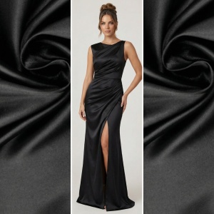 Satin Elastic Negru - Img 2