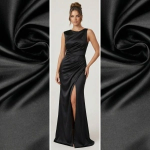Satin Elastic Negru - Img 2