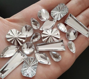 Sewing Crystals, Crystal, Various Shapes