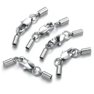 Stainless steel snap hook with 3mm cord end (1pc)