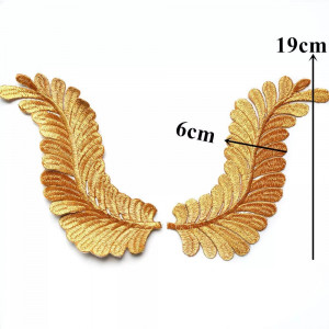 Thermo Adhesive Applique, Golden Leafs - Img 3