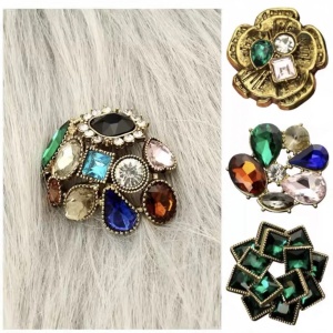 Vintage Decorative Metal Buttons, 40mm - Img 4