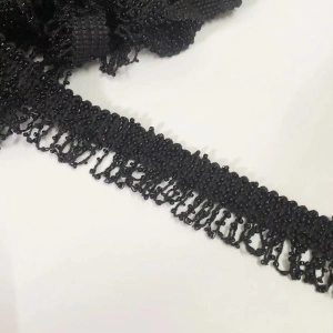 Black Bead Fringes, 3cm - Img 2