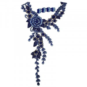 Blue Embroidered Applique Coupon - Img 2