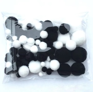 Ciucuri Pom Pom, Dimensiuni Mixte, (150 bucati/set) - Img 2