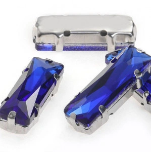 Cristale de Cusut Sticla Dreptunghi, 15MM, Baza Argintiu - Img 5