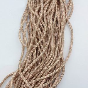 Decorative Chain Round Round Strand, Gold Plaited, 4mm