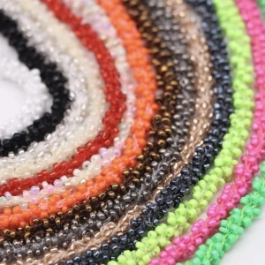 Decorative String Glass Beads, 0.5 cm