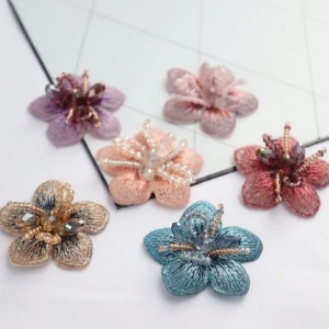 Flori Brodate Decorative, 4cm (2 Bucati/Set) - Img 7