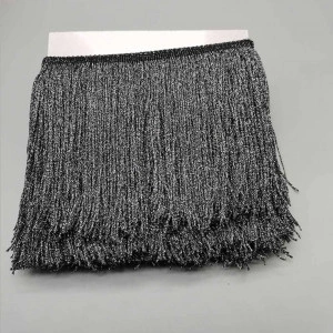 Franjuri Lurex, Negru-Argintiu, 15cm