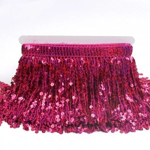 Franjuri paiete, fucsia