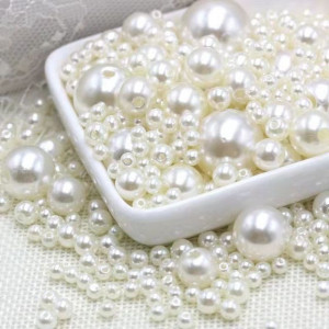 Hole Pearl Set, Ivoire, Various Sizes