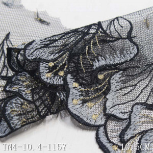 Lace Embroidered with Lurex, 10.5 cm - Img 3