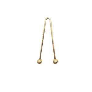 Metal V-shaped accessory for clothing, 31x66 mm