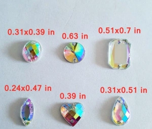 Mini AB Crystals Set, Crystal, Various Shapes - Img 3