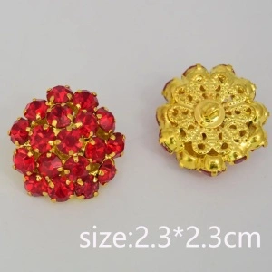 Nasturi Eleganti cu Cristale, 23mm (5 bucati/set) - Img 4