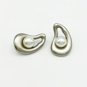 Nasturi Metalici cu Perla, 23mm (2 bucati/set) - Img 3