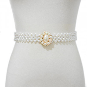 Oval Elastic Elastic Band in Pearls - Img 1