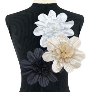 Pleated Textile Flower, 18 cm - Img 1