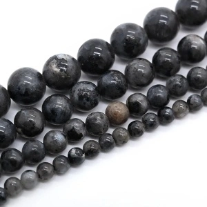 Sirag Labradorit 4mm, Negru (38 cm)