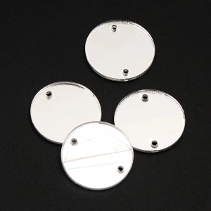 Stitching Crystals, Round, Mirror, Clear, (30pcs/pack)