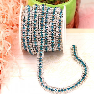 Three Rows Rhinestones Decorative Chain - Img 5