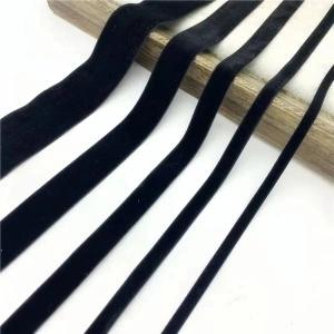 Velvet ribbon, black, 1 cm/2.5 cm/4 cm