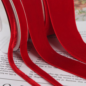 Velvet Ribbon, Red, 1cm/2.5cm/2.5cm/3cm/4cm - Img 2