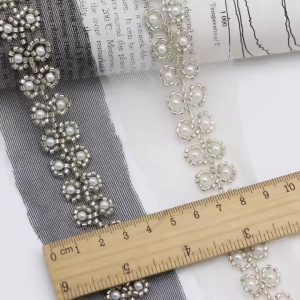 Banda Pasmanterie Perle si Margele, 4 cm - Img 2