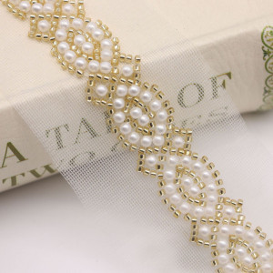 Braided pearls and beads, 6cm - Img 4