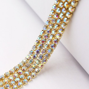 Chain Str Strass Gold Crystal AB